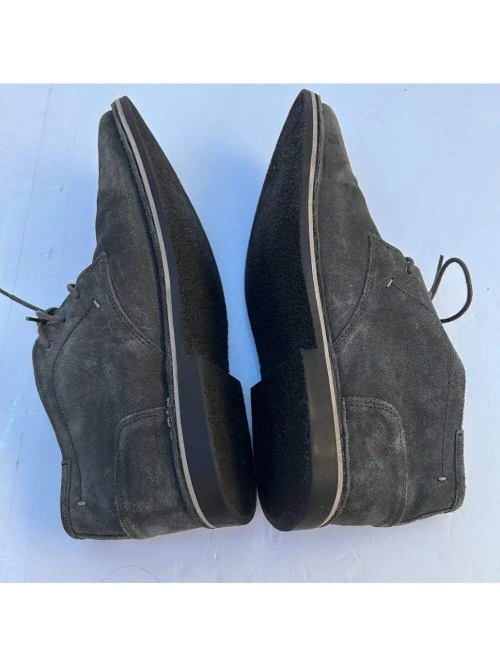 Steve Madden Gray Suede Leather Chukka Boots Mens Size 10 Outdoor Lace Up